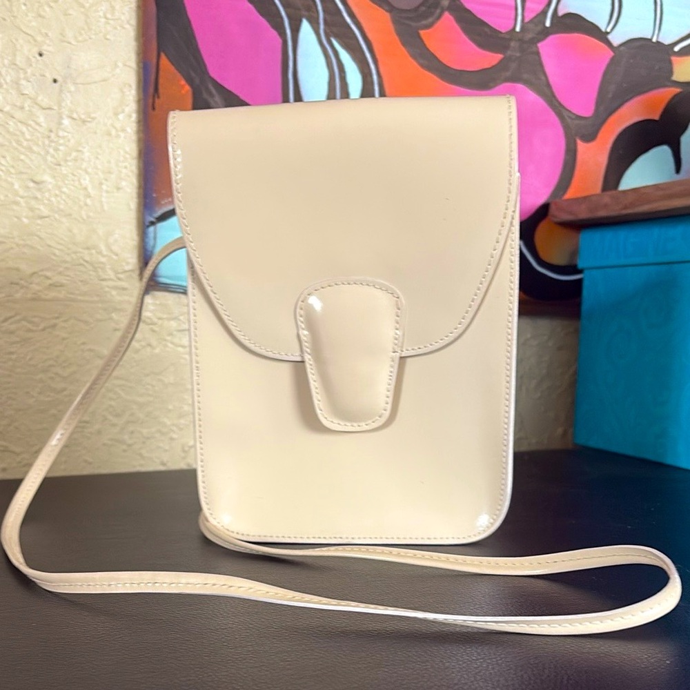 Nine West Vintage Rare Leather Crossbody Bag Made in Italy